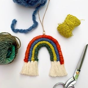 Macrame Rainbow Handmade Classroom Decor Kids Playroom Nursery Car Accessory